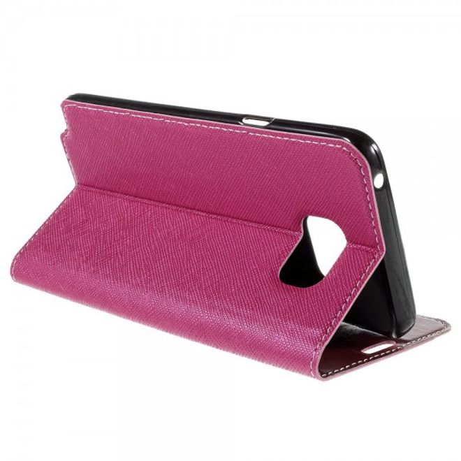 Samsung Galaxy Note 5 Kontrastreiches Leder Case - rosa