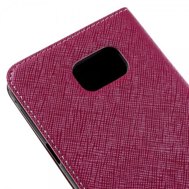 Samsung Galaxy Note 5 Kontrastreiches Leder Case - rosa