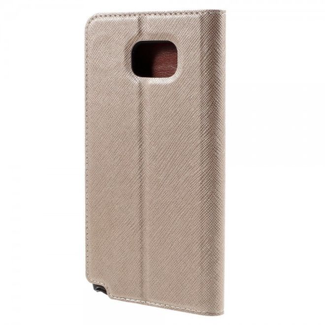 Samsung Galaxy Note 5 Kontrastreiches Leder Case - gold