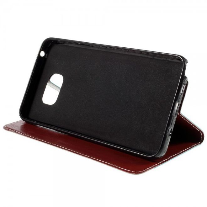 Samsung Galaxy Note 5 Kontrastreiches Leder Case - blau