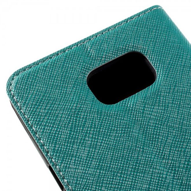 Samsung Galaxy Note 5 Kontrastreiches Leder Case - blau