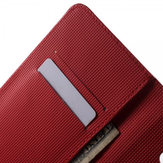 Samsung Galaxy Note 5 Leder Case mit Lasergravur und Schmetterling - rot