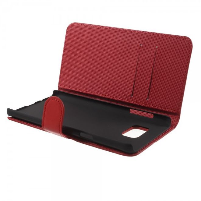 Samsung Galaxy Note 5 Leder Case mit Lasergravur und Schmetterling - rot