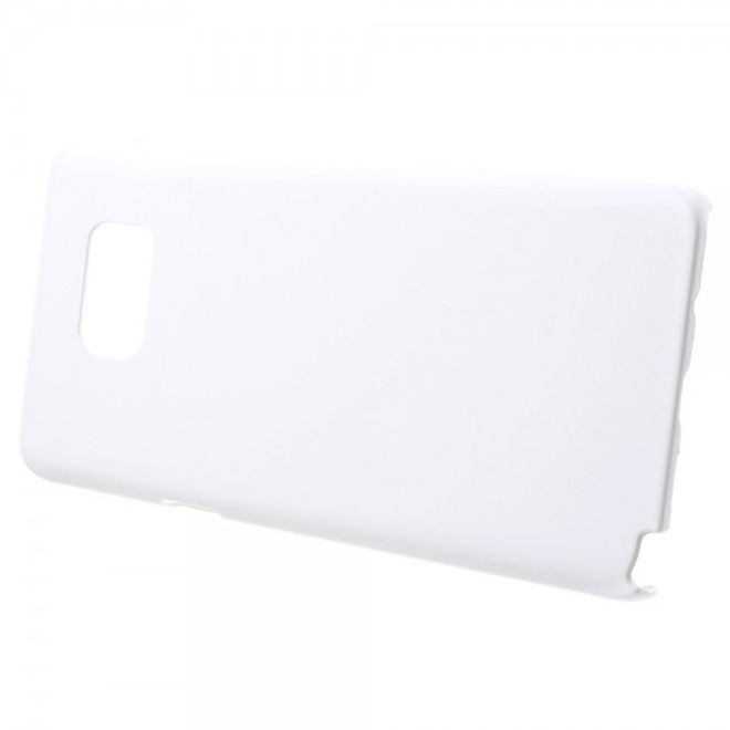 Samsung Galaxy Note 5 Gummiertes Hart Plastik Case - weiss