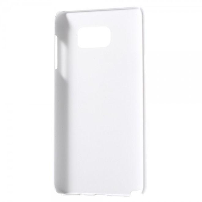 Samsung Galaxy Note 5 Gummiertes Hart Plastik Case - weiss