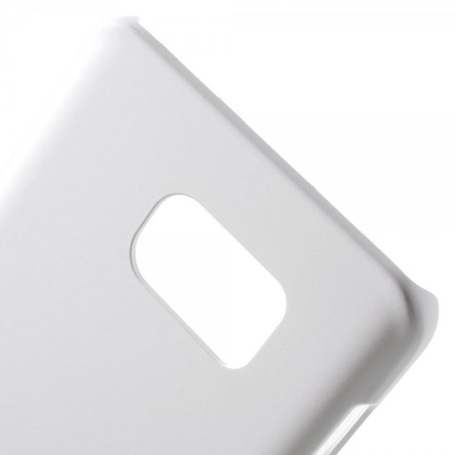Samsung Galaxy Note 5 Gummiertes Hart Plastik Case - weiss