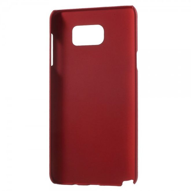 Samsung Galaxy Note 5 Gummiertes Hart Plastik Case - rot