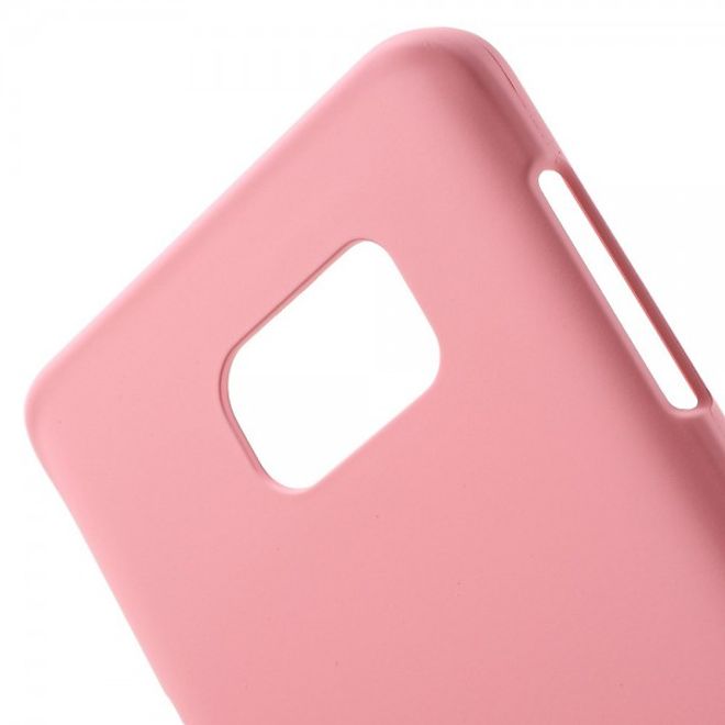 Samsung Galaxy Note 5 Gummiertes Hart Plastik Case - pink