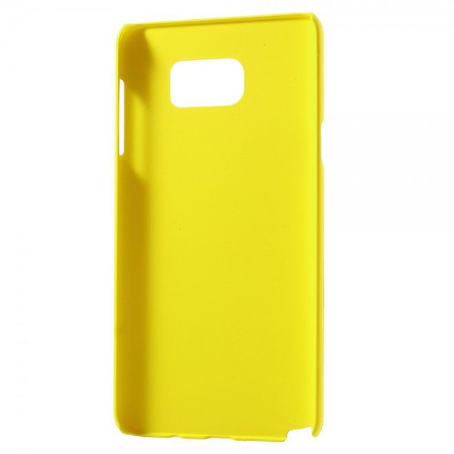 Samsung Galaxy Note 5 Gummiertes Hart Plastik Case - gelb