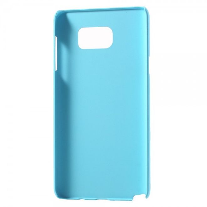 Samsung Galaxy Note 5 Gummiertes Hart Plastik Case - hellblau