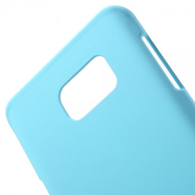 Samsung Galaxy Note 5 Gummiertes Hart Plastik Case - hellblau
