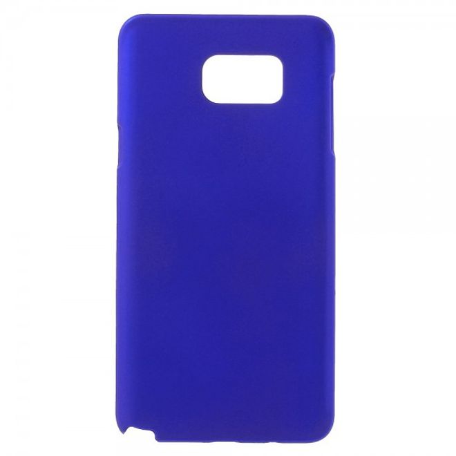 Samsung Galaxy Note 5 Gummiertes Hart Plastik Case - dunkelblau