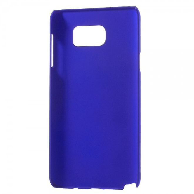 Samsung Galaxy Note 5 Gummiertes Hart Plastik Case - dunkelblau