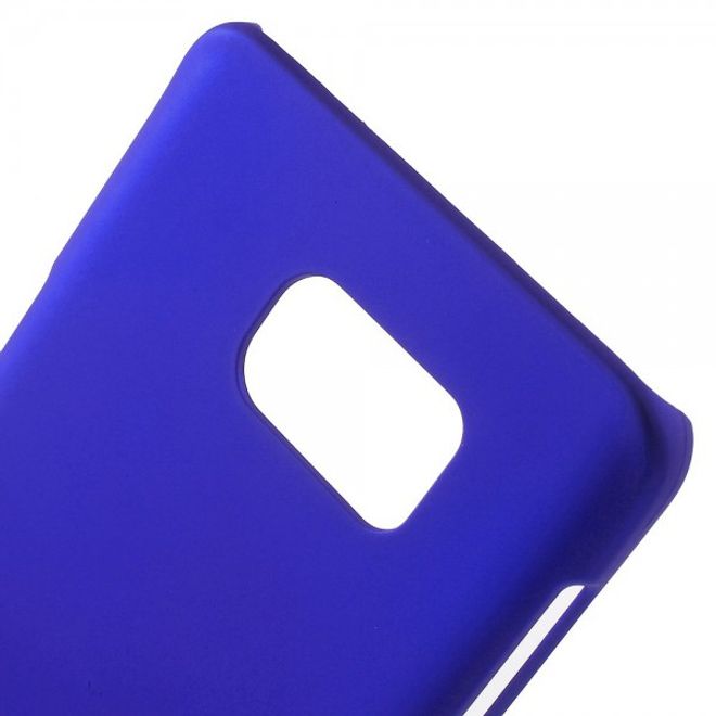 Samsung Galaxy Note 5 Gummiertes Hart Plastik Case - dunkelblau