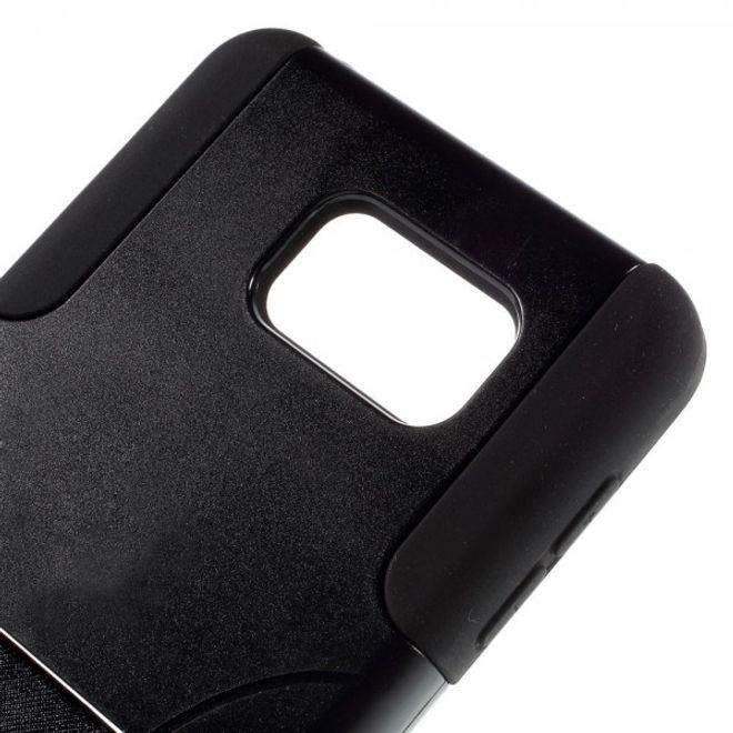 Samsung Galaxy Note 5 2 in 1 Hart Plastik und Silikon Case mit Kickstand