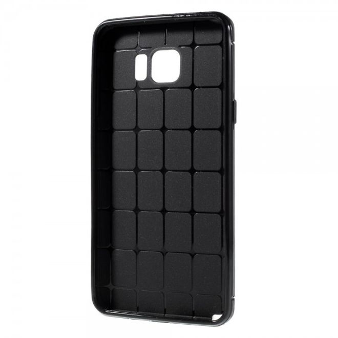 Samsung Galaxy Note 5 Elastisches Plastik Case mit Maschenmuster - schwarz