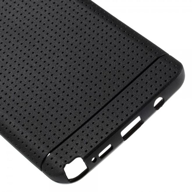 Samsung Galaxy Note 5 Elastisches Plastik Case mit Maschenmuster - schwarz