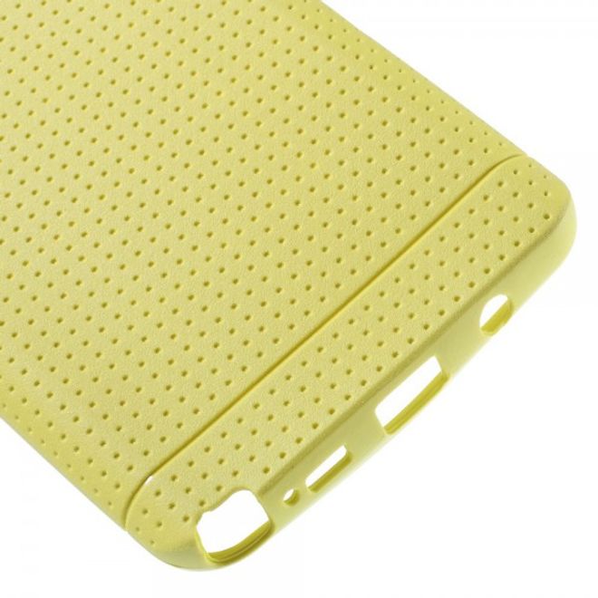 Samsung Galaxy Note 5 Elastisches Plastik Case mit Maschenmuster - gelb