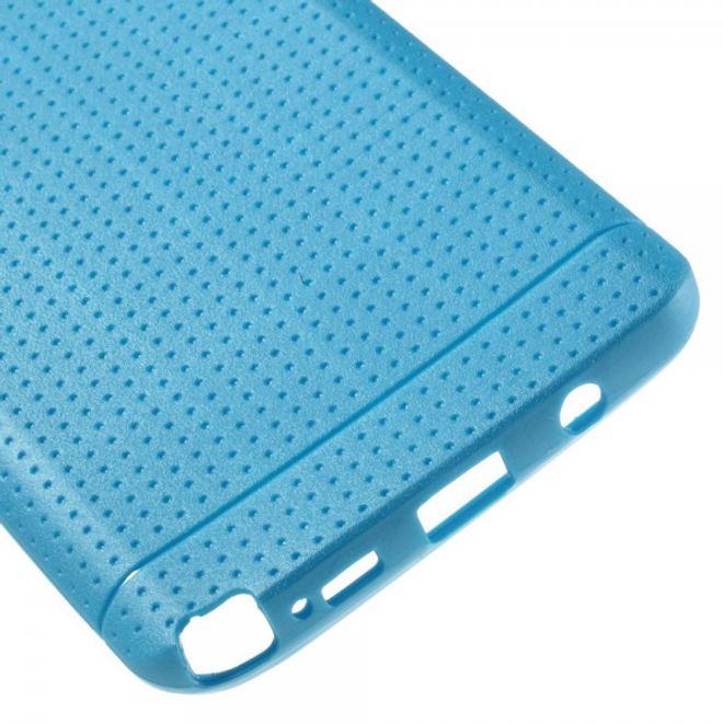 Samsung Galaxy Note 5 Elastisches Plastik Case mit Maschenmuster - blau