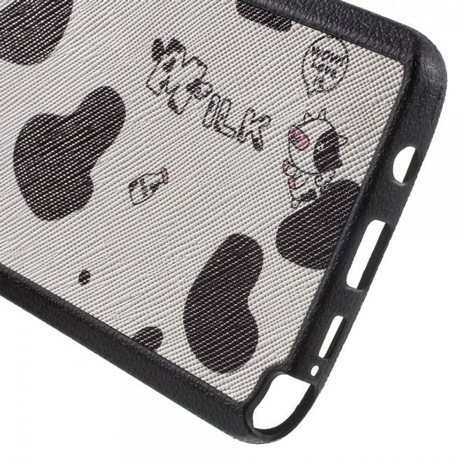 Samsung Galaxy Note 5 Elastisches Plastik Case mit Kuhfellmuster