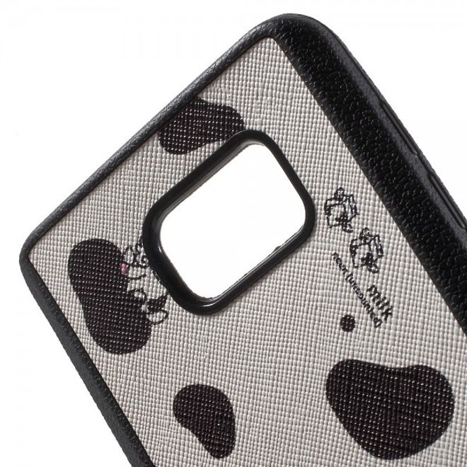 Samsung Galaxy Note 5 Elastisches Plastik Case mit Kuhfellmuster