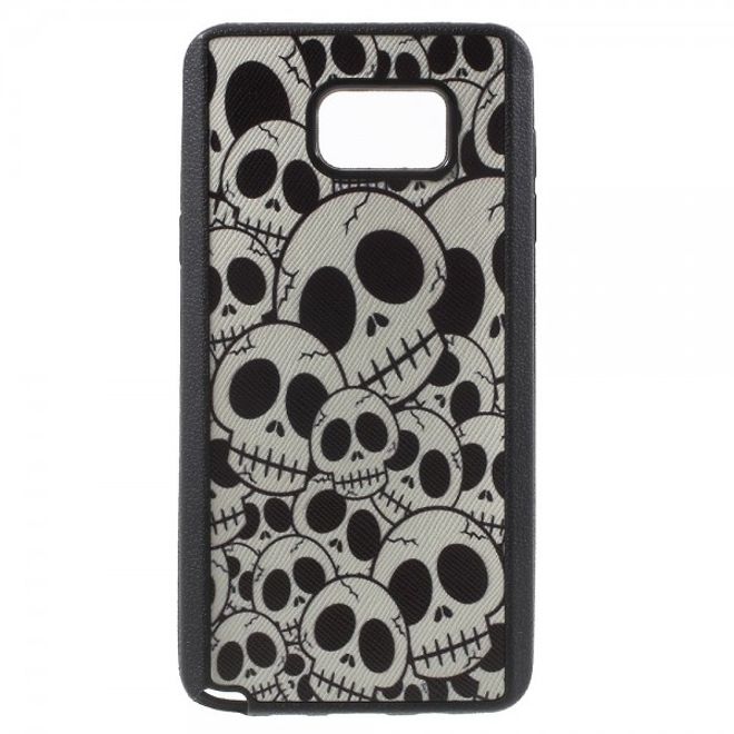 Samsung Galaxy Note 5 Elastisches Plastik Case mit coolen Totenköpfen
