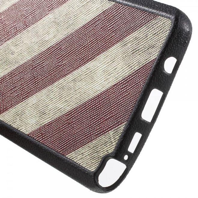 Samsung Galaxy Note 5 Elastisches Plastik Case mit USA Flagge retro-style