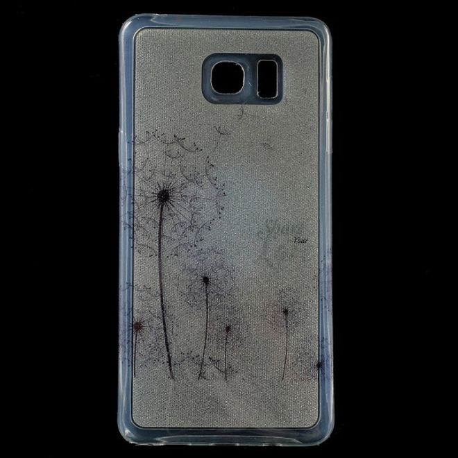Samsung Galaxy Note 5 Elastisches, leicht glänzendes Plastik Case mit fliegendem Löwenzahn