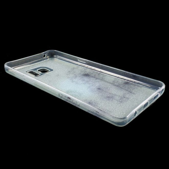 Samsung Galaxy Note 5 Elastisches, leicht glänzendes Plastik Case mit fliegendem Löwenzahn