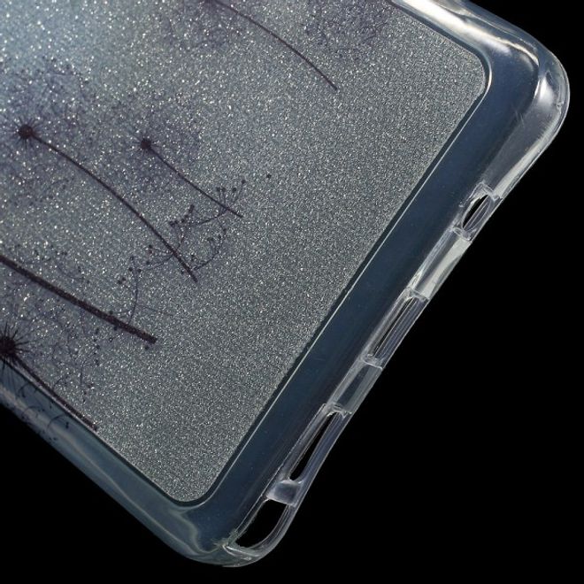 Samsung Galaxy Note 5 Elastisches, leicht glänzendes Plastik Case mit fliegendem Löwenzahn