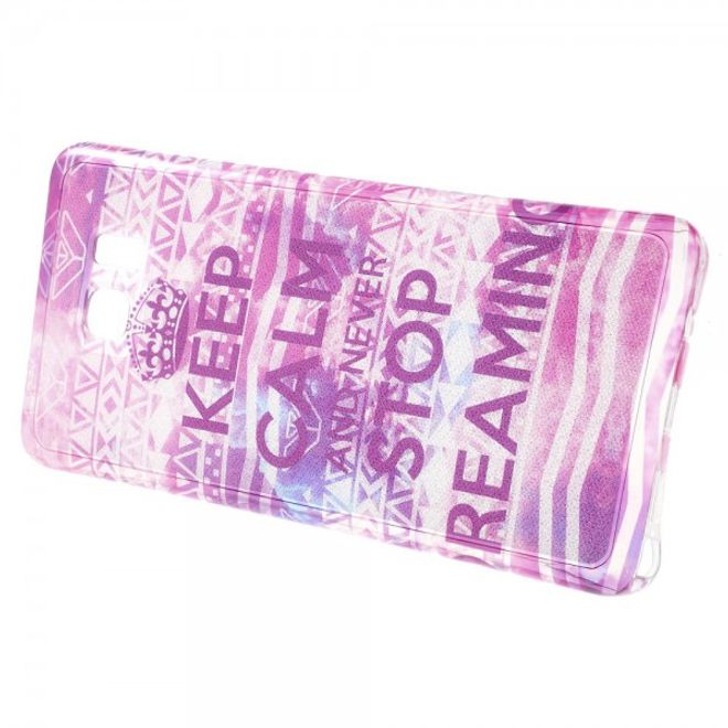 Samsung Galaxy Note 5 Elastisches, leicht glänzendes Plastik Case mit Schriftzug