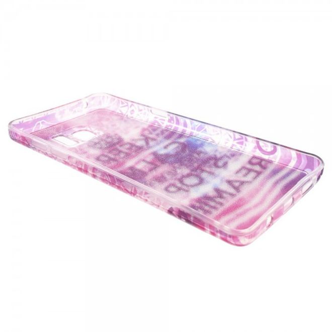 Samsung Galaxy Note 5 Elastisches, leicht glänzendes Plastik Case mit Schriftzug