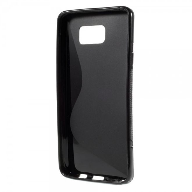 Samsung Galaxy Note 5 Elastisches Plastik Case S-Shape - schwarz