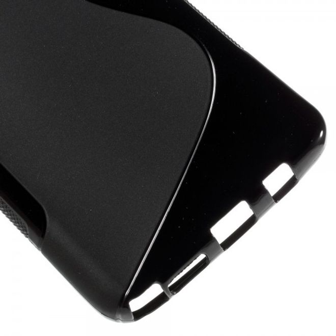 Samsung Galaxy Note 5 Elastisches Plastik Case S-Shape - schwarz