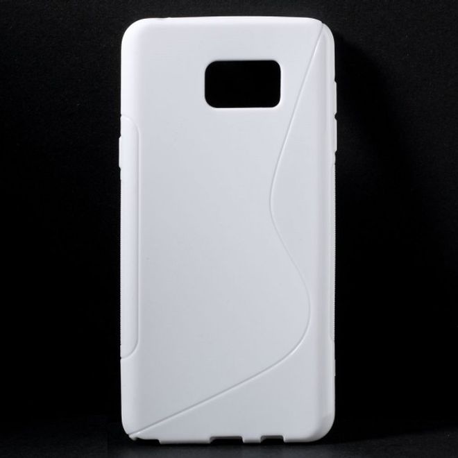 Samsung Galaxy Note 5 Elastisches Plastik Case S-Shape - weiss