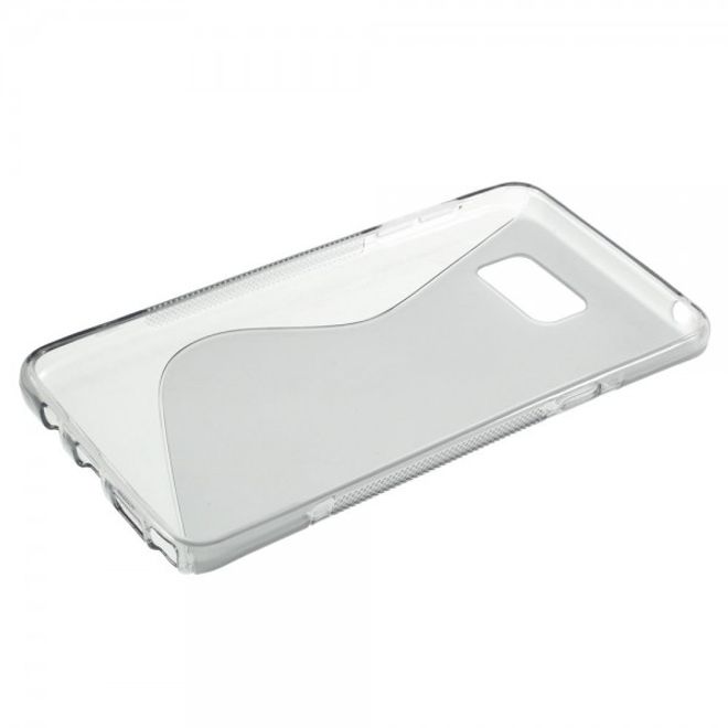 Samsung Galaxy Note 5 Elastisches Plastik Case S-Shape - grau
