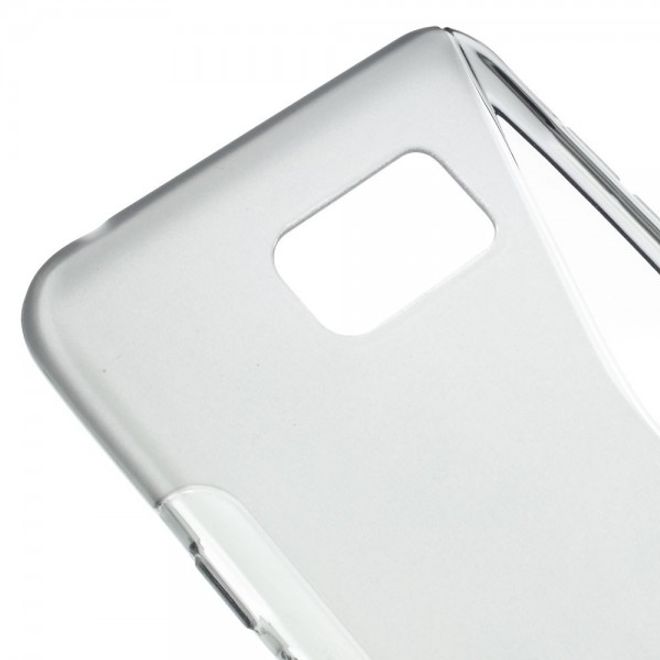 Samsung Galaxy Note 5 Elastisches Plastik Case S-Shape - grau