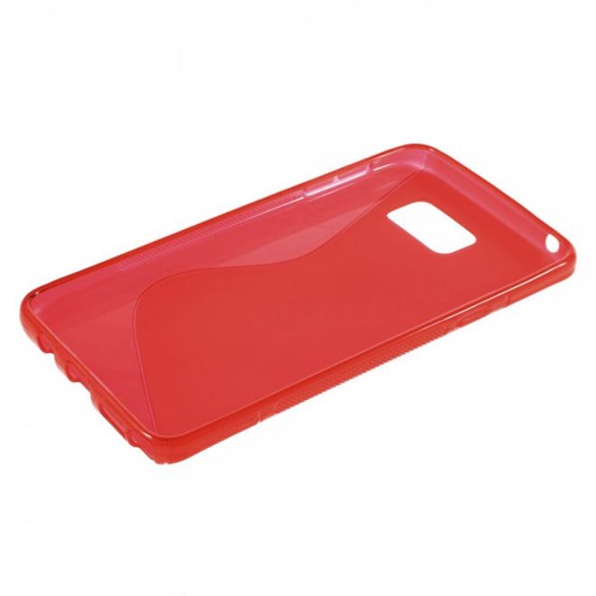 Samsung Galaxy Note 5 Elastisches Plastik Case S-Shape - rot