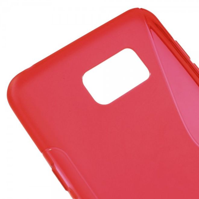 Samsung Galaxy Note 5 Elastisches Plastik Case S-Shape - rot
