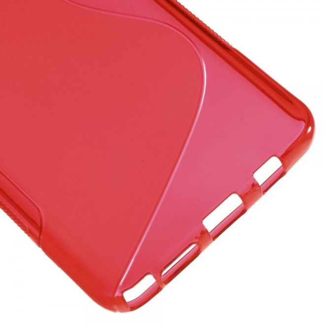 Samsung Galaxy Note 5 Elastisches Plastik Case S-Shape - rot