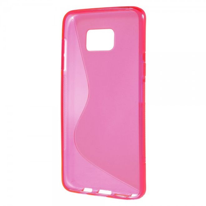 Samsung Galaxy Note 5 Elastisches Plastik Case S-Shape - rosa