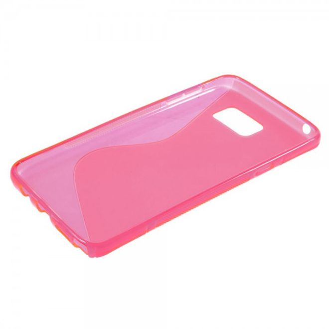 Samsung Galaxy Note 5 Elastisches Plastik Case S-Shape - rosa