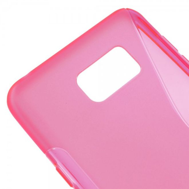 Samsung Galaxy Note 5 Elastisches Plastik Case S-Shape - rosa