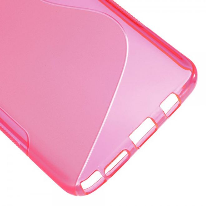 Samsung Galaxy Note 5 Elastisches Plastik Case S-Shape - rosa