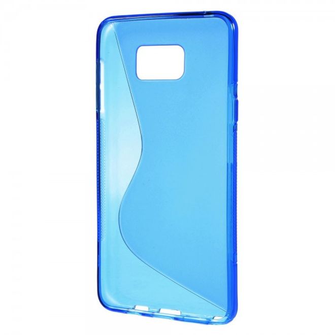 Samsung Galaxy Note 5 Elastisches Plastik Case S-Shape - blau