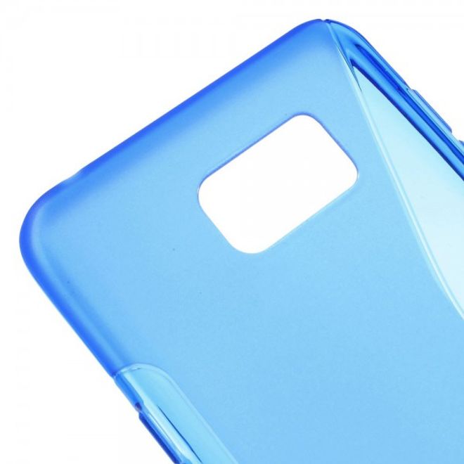 Samsung Galaxy Note 5 Elastisches Plastik Case S-Shape - blau