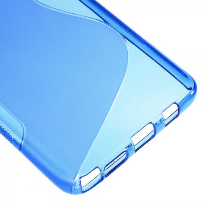 Samsung Galaxy Note 5 Elastisches Plastik Case S-Shape - blau