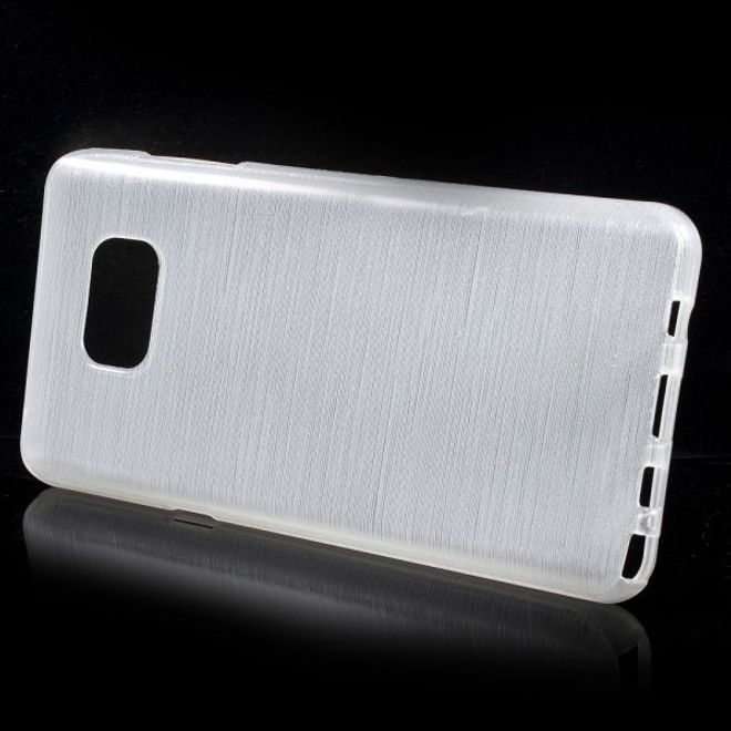 Samsung Galaxy Note 5 Elastisches, leicht glänzendes und gebürstetes Plastik Case - weiss