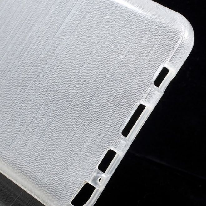 Samsung Galaxy Note 5 Elastisches, leicht glänzendes und gebürstetes Plastik Case - weiss