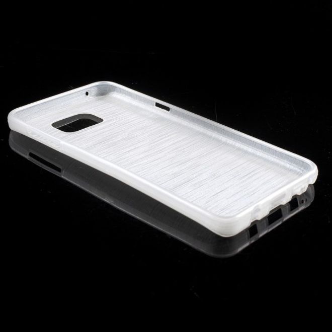 Samsung Galaxy Note 5 Elastisches, leicht glänzendes und gebürstetes Plastik Case - weiss